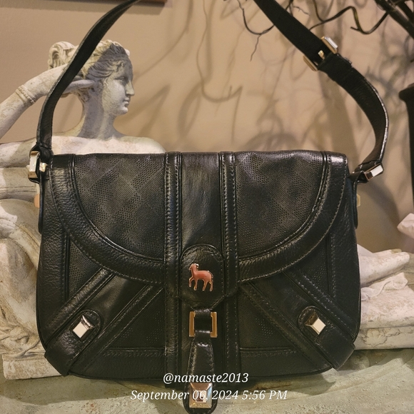 L.A.M.B. Handbags - L.A.M.B. Gwen Stefani Lotus Leather Shoulder Bag Designer Handbag Celebrity #20